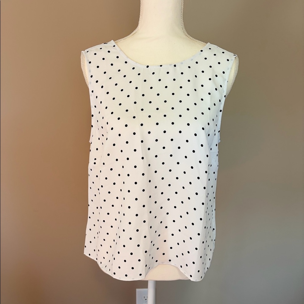 Ann Taylor polka dot shell.